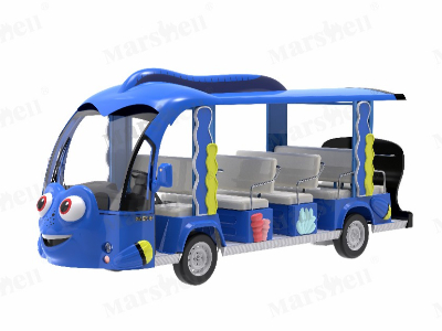 蓝藻鱼主题造型电动观光车