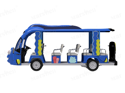 蓝藻鱼主题造型电动观光车