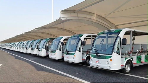 玛西尔观光车助力军运会