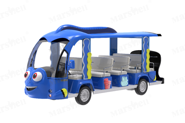 蓝藻鱼造型电动观光车